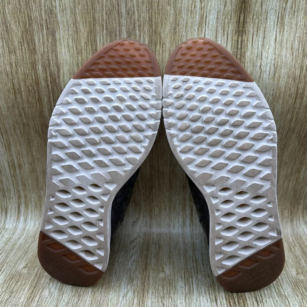 Cole Haan GrandPrø Huarache Men's Size 10 Brown Woven Leather Sneakers C27268‎